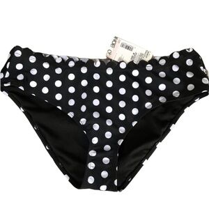 Polka Dot Black White Bikini Swim Bottoms
